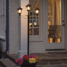 Load image into Gallery viewer, 3 Fixture Outdoor Solar LED Lamp Post With 50 Lumen - 72Inch
