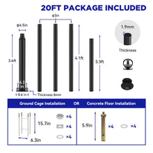 Carregar imagem no visualizador da galeria, 20Ft Commercial Grade Street/Parking/Flag Light Pole, Aluminum + Cage  1-Pack
