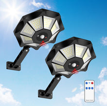 Load image into Gallery viewer, 2 Pack SmartYard 300W Solar Street Light 168LED Dusk to Dawn,6500K with Motion Sensor
