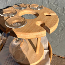 Load image into Gallery viewer, Bamboo Wine Serving Holder
