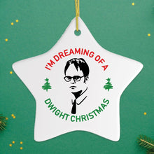 Carregar imagem no visualizador da galeria, I'm Dreaming of a Dwight Christmas Ornament, Funny Office TV Show Decoration
