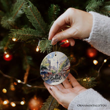 Carregar imagem no visualizador da galeria, Illustrated Seoul South Korea Ceramic Ornament, Souvenir and Christmas Keepsake
