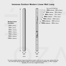 Cargar imagen en el visor de la galería, Immense Outdoor Modern Linear Wall Lamp
