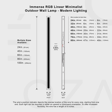 Carregar imagem no visualizador da galeria, Immense RGB Linear Minimalist Outdoor Wall Lamp
