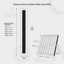 Cargar imagen en el visor de la galería, Immense Solar Outdoor Wall Lamp IP65 | Minimalist Lighting
