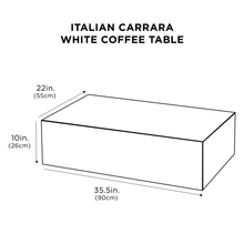 Load image into Gallery viewer, Italian Carrara White Coffee Table
