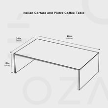 Carregar imagem no visualizador da galeria, Italian Carrara and Pietra Coffee Table
