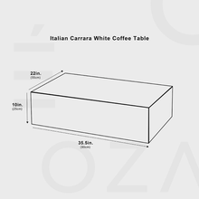 Cargar imagen en el visor de la galería, Italian Carrara White Coffee Table
