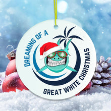 Carregar imagem no visualizador da galeria, I’m Dreaming of a Great White Christmas Shark Ornament
