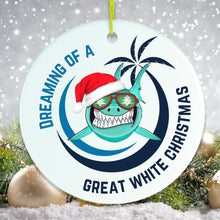 Carregar imagem no visualizador da galeria, I’m Dreaming of a Great White Christmas Shark Ornament
