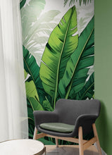 Cargar imagen en el visor de la galería, Rainforest Jungle Wallpaper. Banana Leaf Wall Mural. #6788
