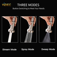 Load image into Gallery viewer, VIDEC KW-56SN Smart Kitchen Faucet, 3 Modes Pull Down Sprayer, Smart LED For Water Temperature Control, Ceramic Valve, 360-Degree Rotation, 1 or 3 Hole Deck Plate.
