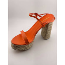 Load image into Gallery viewer, LEMONADE SANGRITA ORANGE JA4820 CHUNKY HEEL SANDALS
