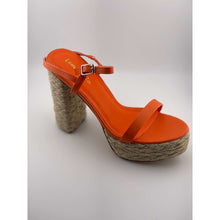 Load image into Gallery viewer, LEMONADE SANGRITA ORANGE JA4820 CHUNKY HEEL SANDALS
