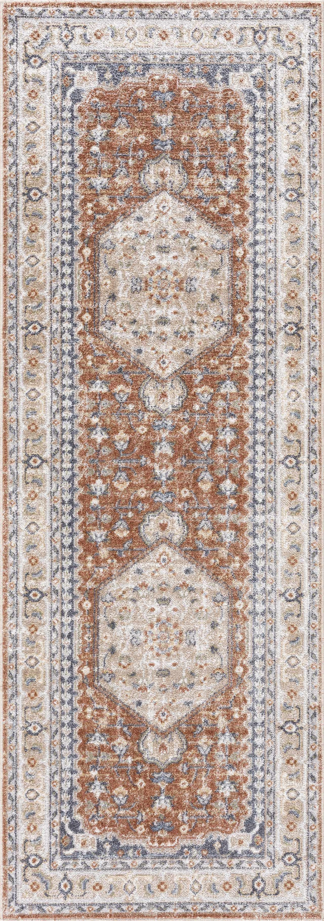 Gael Rust Boutique Washable Rug