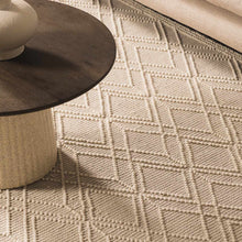 Load image into Gallery viewer, Ramsbury Beige Trellis Wool Rug
