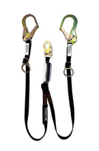Load image into Gallery viewer, Frontline LPO62RADJ Combat 6&#39; Tie-Back Double Leg Shock Absorbing Lanyard with Rebar Hooks
