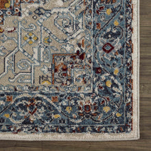 Load image into Gallery viewer, Cabacungan Blue &amp; Rust Washable Area Rug - Clearance
