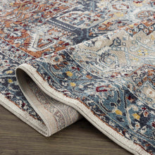 Load image into Gallery viewer, Cabacungan Blue &amp; Rust Washable Area Rug - Clearance
