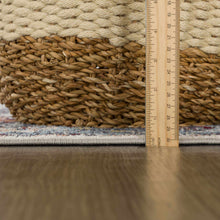 Load image into Gallery viewer, Cabacungan Blue &amp; Rust Washable Area Rug - Clearance
