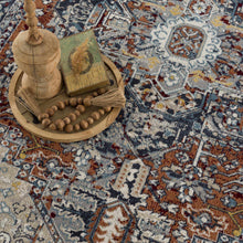 Load image into Gallery viewer, Cabacungan Blue &amp; Rust Washable Area Rug - Clearance
