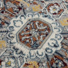 Load image into Gallery viewer, Cabacungan Blue &amp; Rust Washable Area Rug - Clearance
