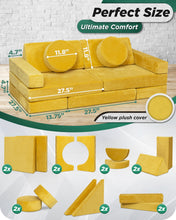 Load image into Gallery viewer, LX15 14pcs Modular Play Couch - Mustard Yellow
