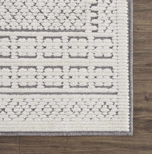 Carregar imagem no visualizador da galeria, Bahar Cream &amp; Gray Washable Area Rug - Clearance
