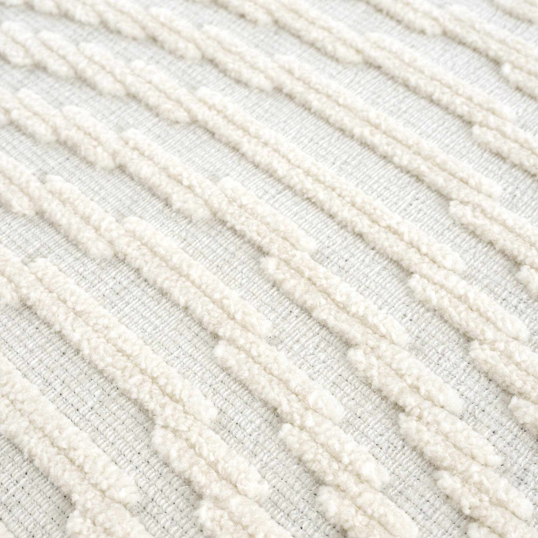 Deron White Washable 3D Rug