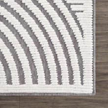 Load image into Gallery viewer, Deron Gray Rainbow Washable Rug
