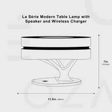 Cargar imagen en el visor de la galería, La Série Modern Table Lamp with Speaker and Wireless Charger
