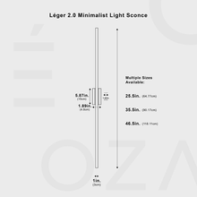 Cargar imagen en el visor de la galería, Leger 2.0 Minimalist Light Sconce
