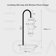 Cargar imagen en el visor de la galería, Levitating LED Lamp with Wireless Phone Charger
