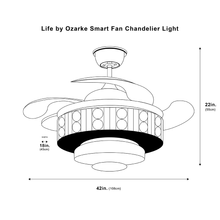 Carregar imagem no visualizador da galeria, Life by Ozarke Smart Fan Chandelier Light
