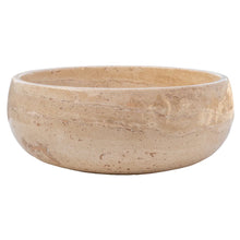 Load image into Gallery viewer, Light Beige Travertine Natural Stone Above Vanity Bathroom Vessel Sink Polished
