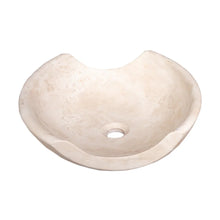 Load image into Gallery viewer, Light Travertine Natural Stone Special Shape Above Vanity Bathroom Sink Honed
