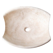 Load image into Gallery viewer, Light Travertine Natural Stone Special Shape Above Vanity Bathroom Sink Honed
