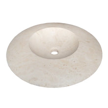 Load image into Gallery viewer, Light Travertine Natural Stone UFO Shape Above Vanity Bathroom Sink Honed
