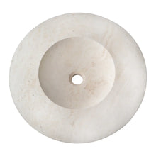 Load image into Gallery viewer, Light Travertine Natural Stone UFO Shape Above Vanity Bathroom Sink Honed
