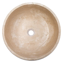 Load image into Gallery viewer, Light Beige Travertine Above Vanity Bathroom Sink Rustic Outside (D)16&quot; (H)6&quot;
