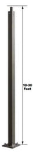 Load image into Gallery viewer, Heavy Duty 4 Inch Square Steel Light Poles (10ft, 15ft, 20ft, 25ft, 30ft) - Galvanized &amp; Durable (Pack of 4)
