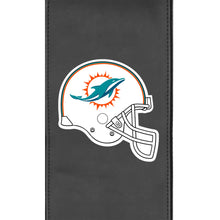 Load image into Gallery viewer, Silver Sofa with  Miami Dolphins Helmet Logo
