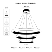 Cargar imagen en el visor de la galería, Ozarke&#39;s Loraine Modern Chandelier
