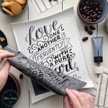 Load image into Gallery viewer, Love One Another - Mesh Stencil 8.5x11
