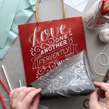 Load image into Gallery viewer, Love One Another - Mesh Stencil 8.5x11
