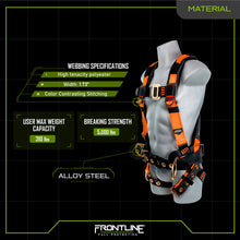 Carregar imagem no visualizador da galeria, Frontline 50CTB Combat Construction Style Full Body Harness with Tongue Buckle Belt &amp; Legs 3X/4X
