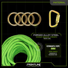 Load image into Gallery viewer, Frontline HLK1004 4-person 100&#39; Adjustable Horizontal Lifeline System with 6&#39; Anchor Straps
