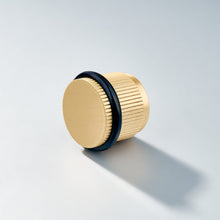 Cargar imagen en el visor de la galería, Bastion - Linear Knurled Solid Brass Door Stops
