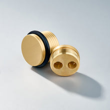 Cargar imagen en el visor de la galería, Bastion - Knurled Ring Solid Brass Door Stops
