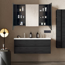 Cargar imagen en el visor de la galería, 39 x 28 Inches Medicine Cabinet Black Iron Cabinet bathroom with Mirror Wall Mount
